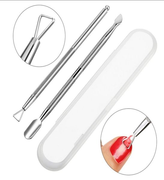 

cuticle peeler scraper remove gel nail polish and cuticle pusher and spoon nail cleaner 2 pieces manicure and pedicure tools in p3592623