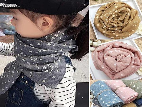 

whole girl039s kids star pentagram warm shawl autumn winter gift s stole soft scarf n83y 7fya6577700, Red;brown