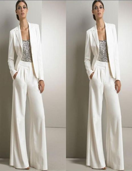 

2pcs formal women mother ivory pants suits mother of the bride pant suits office business lady jacket for wedding party bridal eve2050562, Black;red