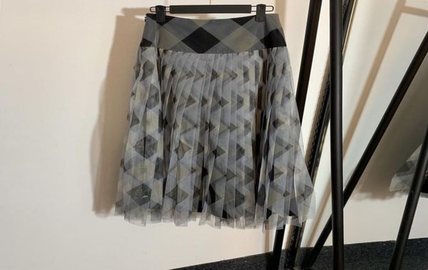 

129 2021 spring summer dress long skirt empire womens skirt high green gray red quality brand same style mid calf s m l1728255, Black