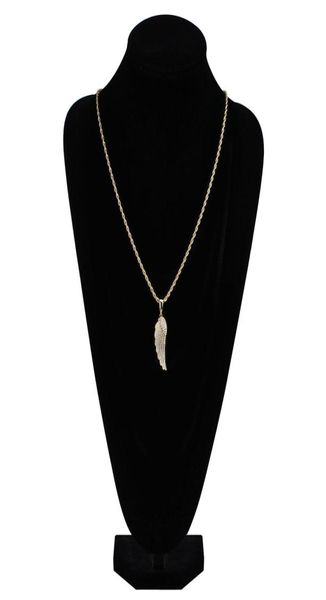 

fashiongold white gold iced out cz zirconia lovers angel wing necklace chain hip hop feather wing rapper jewelry gifts fo4525714, Silver