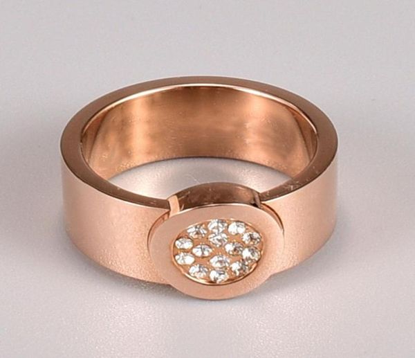 

wedding rings whole rose gold color jewellery minimalist chunky ring for women classsic round shape geometric micro zircon4028284, Slivery;golden