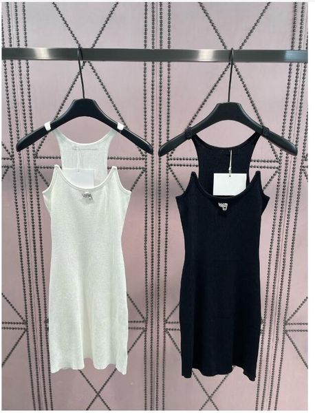

niche summer invisible shoulder strap knitted suspended dress spicy girl wrap hip skirt slim fit short skirt, Black;gray