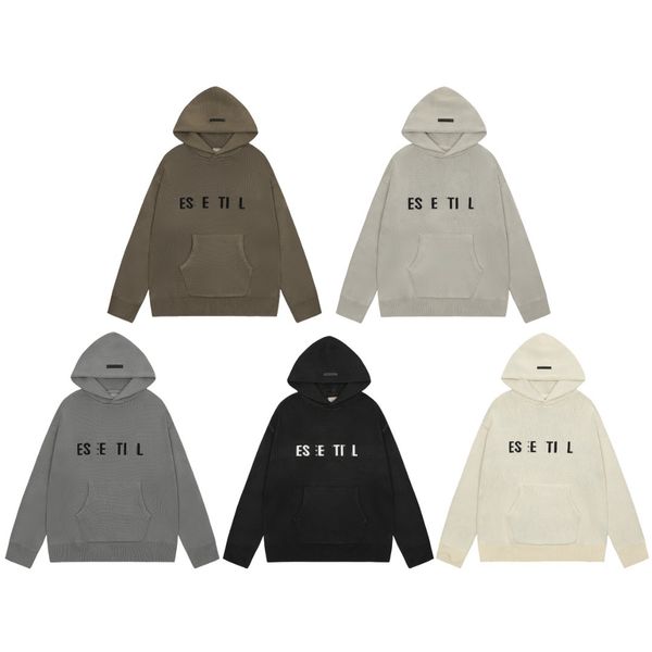 

men's hoodie pullover warm sweater letter printed long sleeve knitted cotton sweater men's casual women's size s-xl, White;black