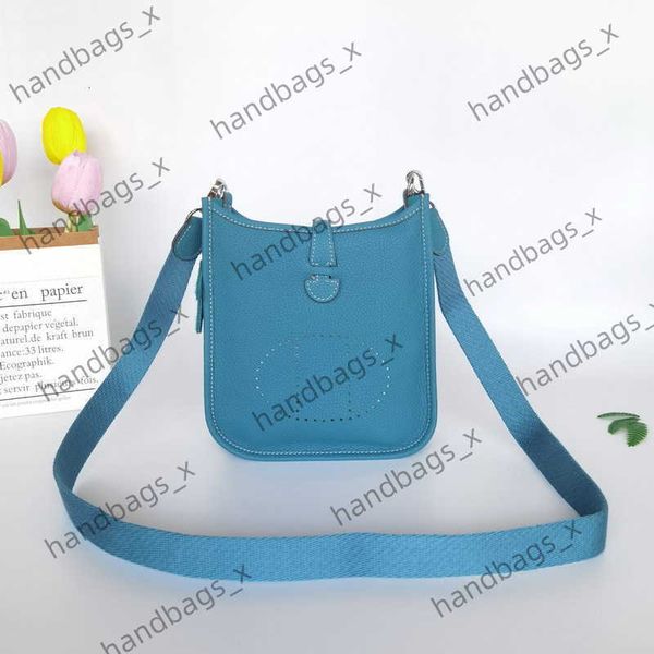 

sell designer bags on the 2023 autumn and winter h family new cowhide shrunk leather togo pattern evelyn women's bag messenger small re