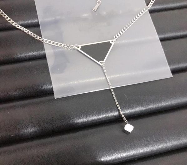 

new designer pendant necklace womens luxury jewelry blacks p triangle pendants design party black hip hop punk mens necklace acces6674906, Silver