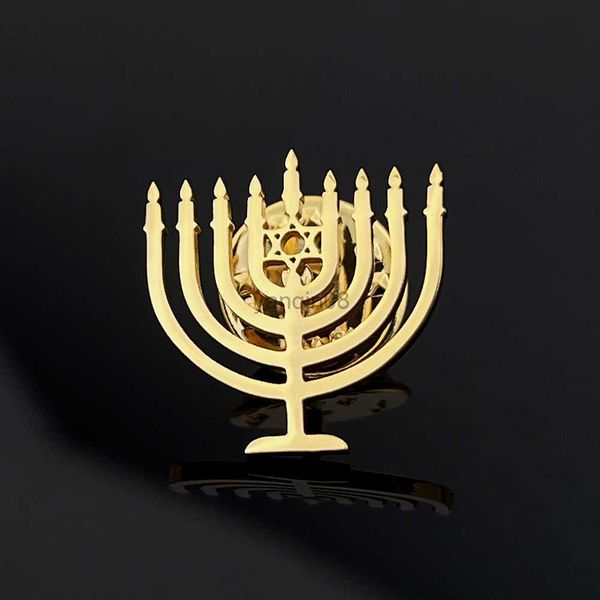 

pins brooches israel judaism menorah buckle brooch for men women lapel collar pins badge hanukkah holiday gifts faith jewelry wedding party, Gray