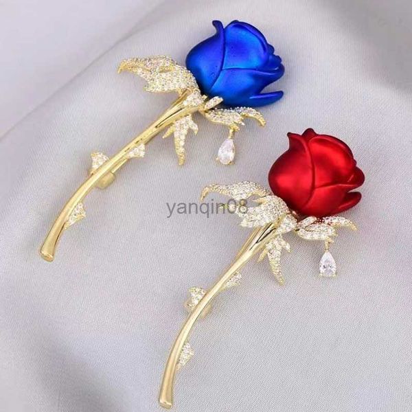 

pins brooches beautiful rose flower brooches for women elegant corsage fashion brooch pin dress lurcon jewelry accessore party gifts hkd2308, Gray