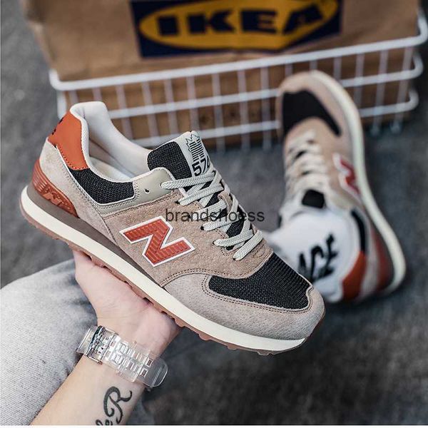 

spring and autumn new bailun cool running shoes women's nb casual shoes couple putian sports shoes autumn and winter leather running sh, Black