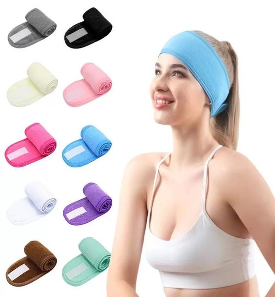 

10 colors hairband women headbands cotton hair band girls turban makeup hairlace sport headwraps terry cloth hairpins for washing 6608193, Slivery;white