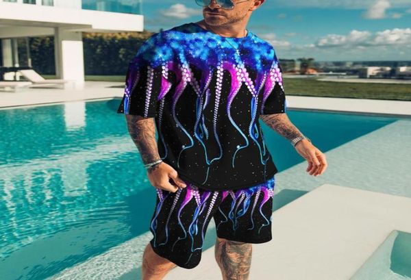 

men039s tracksuits men39s tracksuit summer ocs tshirt set men 3d print sets casual short clothing t shirt shorts street3119694, Gray