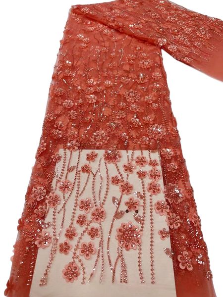 

tulle beaded sequins lace fabric 5 yards textile african women wedding party sewing craft dentelle ladies evening gown 2023 formal luxurious, Black;white