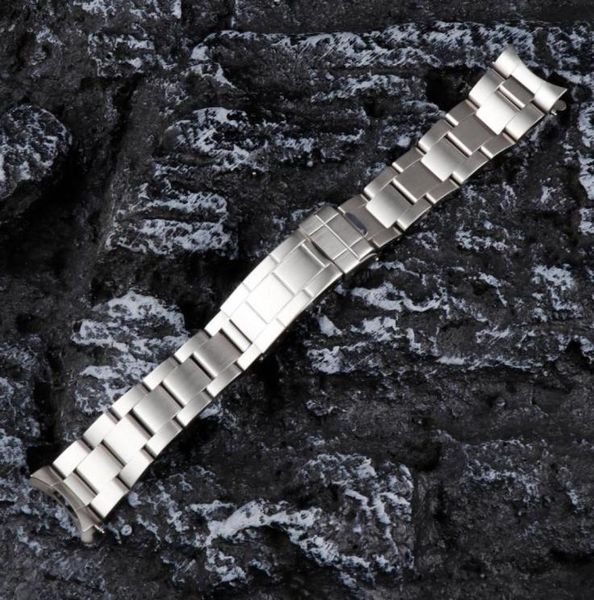 

watch bands 316l vintage watchband strap men039s 20mm stainless steel silver insurance deployment buckle for 395m5268869, Black;brown