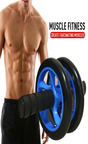 

2019muscle exercise equipment home fitness equipment double wheel abdominal power wheel ab roller gym roller trainer training3948550