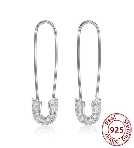 

small safety pin studs 925 sterling silver earrings for women ear piercing stud earrings zircon fine jewelry gift y1010294d7933802, Golden