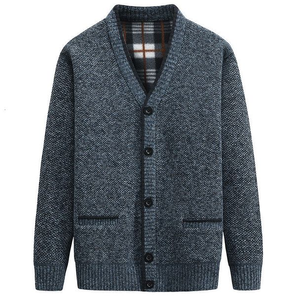 

men's sweaters cardigan men autumn winter thick v neck knitted sweater coats causal warm men fashion mens large sizeclothing 230807, White;black