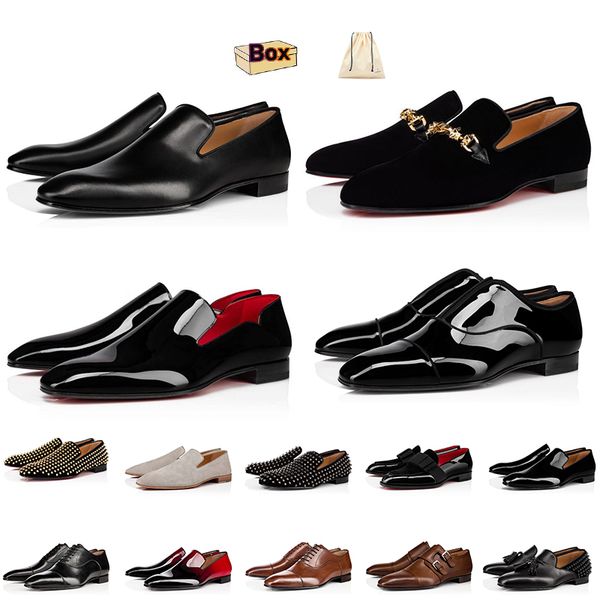 

2023 red bottoms designer dress shoes platform men trainers black white brown nude mahogany casual patent leather mens sneakers glitter eur