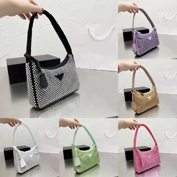 

diamond designer hobo bags women handbag designer shoulder bagss women chest pack fashion canvas lady purse 220317