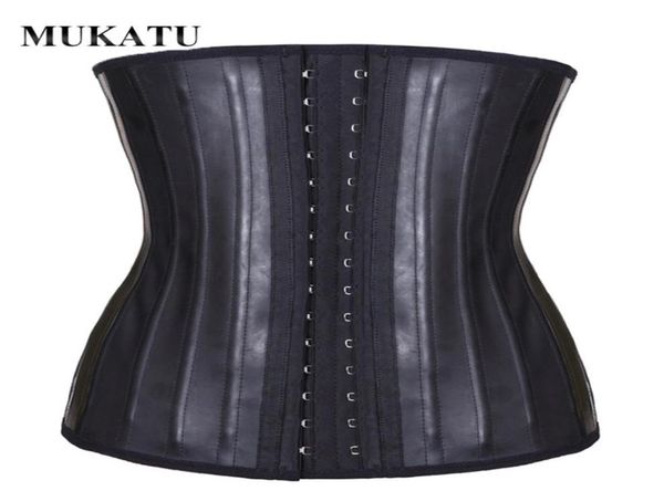 

mukatu latex waist trainer corset belly slim belt body shaper modeling strap 25 steel boned cincher gaine amincissante 2201072534388