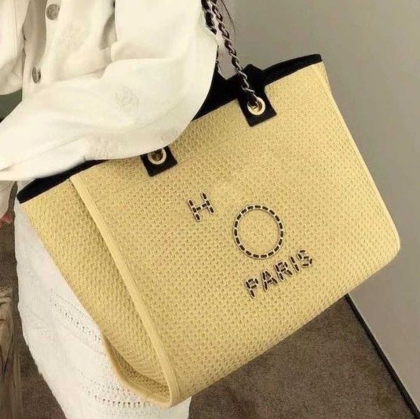 

luxury women's fashion beach bag brand ch women evening handbag designers classics backpack knitting female large capacity handbags met