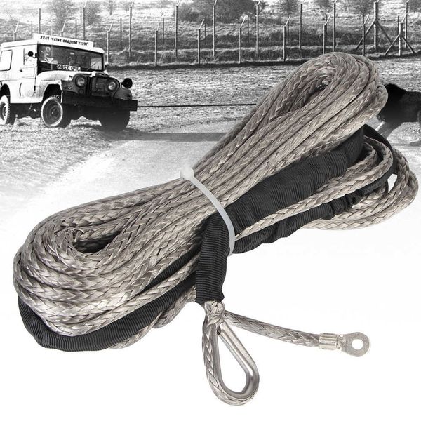 

ropes bars 1/4'' 50ft/15m durable for atv off-road synthetic fiber string line towing rope winch cable r230807