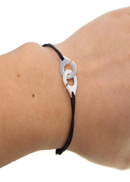 

whole brand 925 silver jewelry silver handcuff bracelet for women men adjustable size rope bracelet silver bracelet menottes9394379, Golden;silver