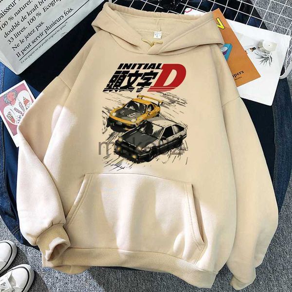 

women's hoodies sweatshirts initial d hoodies male vintage korea male sweatshirts pullover anime 2022 x0807, Black