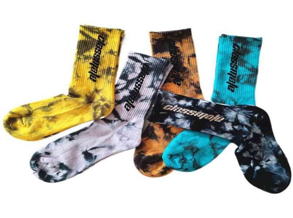 

fashion mens socks tiedye calabasas personality colorful match tidal youth socks 3 pairslot no box3747888, Black