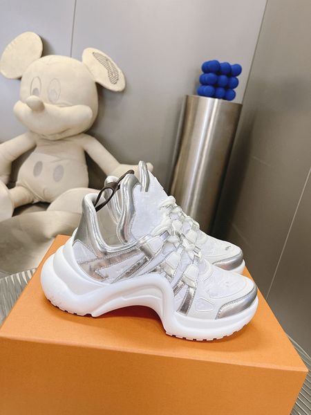 

designer sneakers casual shoes men women vintage daddy sneaker brand lady runner trainers multicolor platform shoe 0731, Black