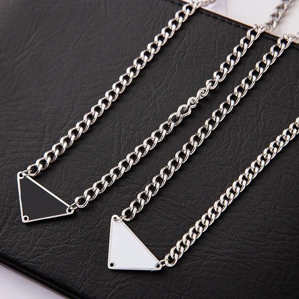 

designer mens jewelry luxurys designers brand jewelry mens womens sale pendant necklaces fashion for man woman 55cm inverted triangle highly, Silver