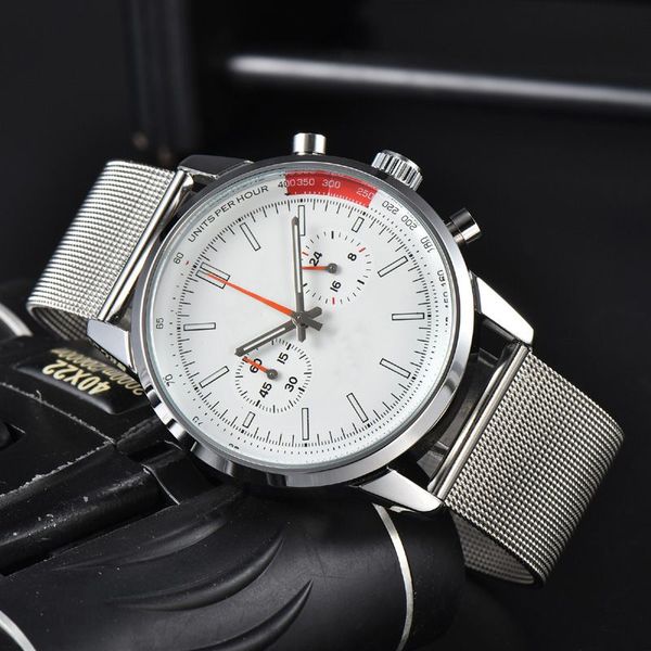 

2023 luxury original brand men's watch navitimer b01 fashion business timepiece automatic date quartz clock steel strap gift breitling, Slivery;golden