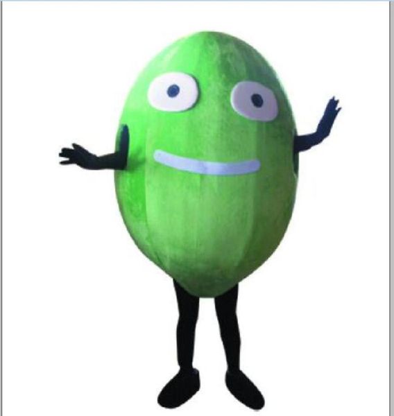 

2019 professional factory green melon doll mascot costume halloween birthday party cartoon apparel3146162, Red;yellow