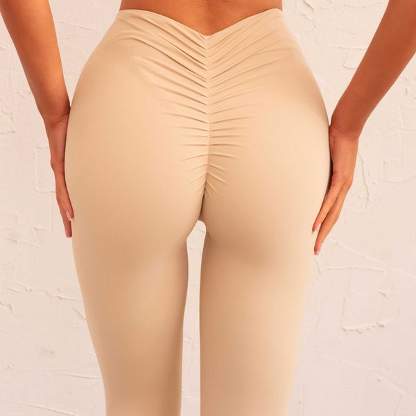 

fitness pants with v-shaped pleats high waist tight abdomen hip lifting running training and fitness clothes