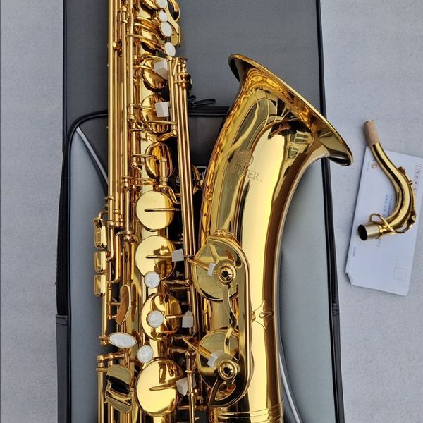 

high-end 700q tenor-flat b-tone saxophone brass lacquered gold professional jazz instrument with case