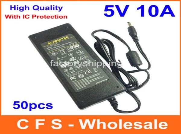 

ac dc 5v 10a power supply adapter 5v 50w adaptor 55mm x 25mm 50pcs fedex 797683