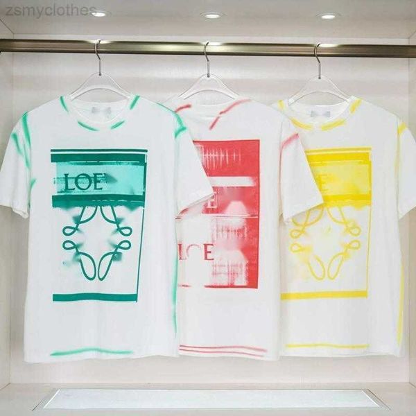 

men's t-shirts fashion sweatshirt men women loe designer t shirt luxury cotton t shirts letter printing short sleeve tshirt mens round, White;black