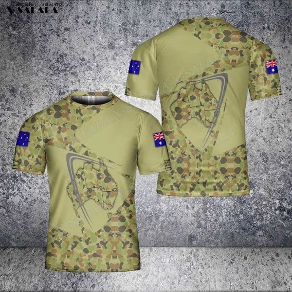 

australia veteran army soldier country flag 3d printed milk fiber t-shirt summer round neck men baby skin smooth, White;black