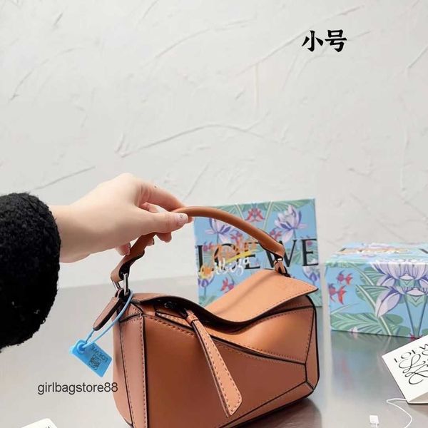 

loewis lady purse classic bags lowe mini bag geometric puzzle cute critical 20*14cm dust lychee leather women designer girl classy small tot