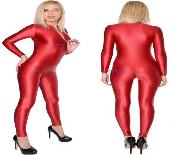 

red lycra spandex catsuit costume front zipper bodysuit yoga co22152303178, Black