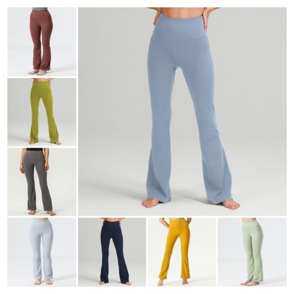 

high waist yoga flare leggings women solid elastic nude sports pants fitness tight push up legging work out bottoms gym clothing lu-168, Black;white