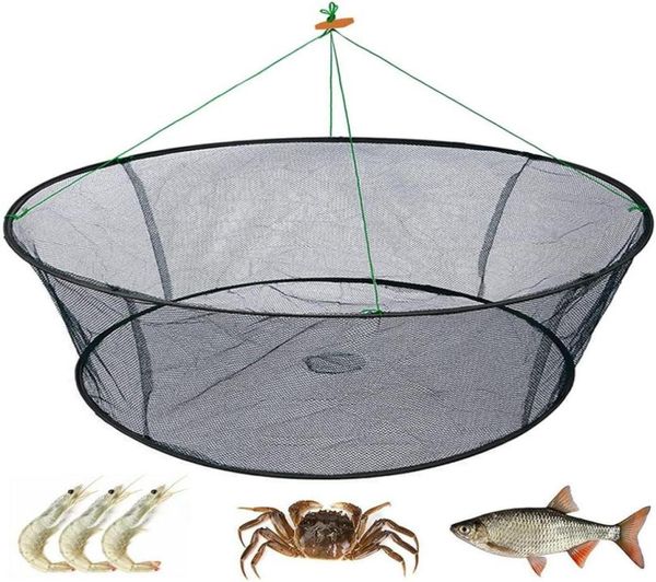 

loose folds automatic folding fishing net shrimp cage nylon foldable crab fish trap cast network accessories256r2867042