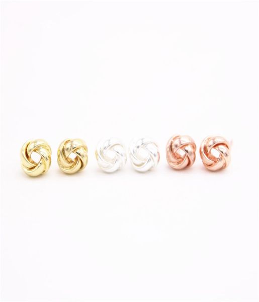 

fashion classic spiral ball stud earrings a spherical flowers design for beautiful gold silver rose three color optional for women4922439, Golden;silver