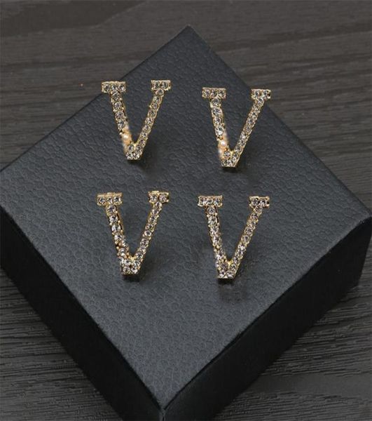 

fashion letter diamond necklace earrings pearl designer earrings studs women jewelry sets gift for party anniversary9859920, Golden