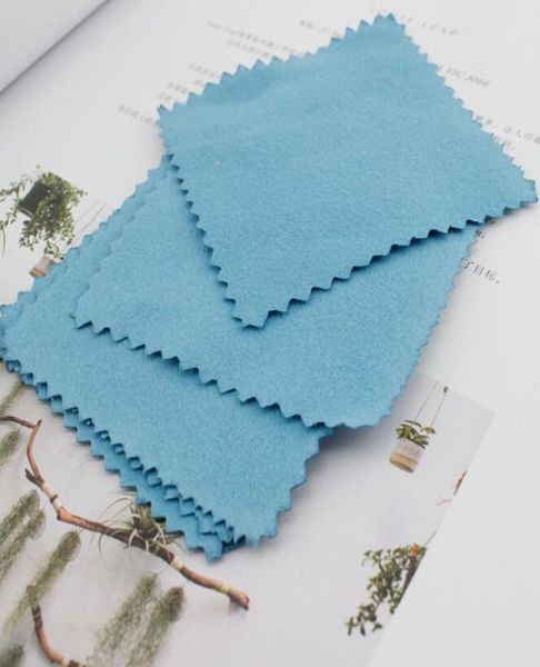 

jln 50 pcs silver polishing cloth anti tarnish cleaning wipe cloth for sterling silver jewelry7978988, Blue