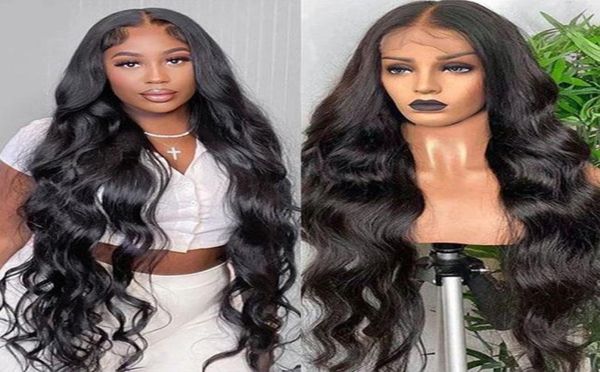 

front frontal 180 remy lace human for black women body wave wig7995490