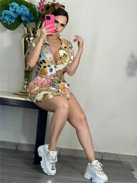 

summer women's short-sleeved lapel fashion casual loose type elegant temperament clashing print shirt dress 2845, Black;gray