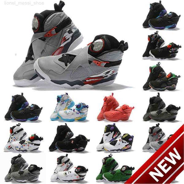 

2023 high basketball shoesjumpman 8 8s mens shoes snow snowflake chrome valentines day reflections captain bugs bunn, Black