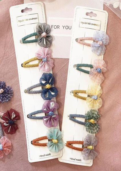 

kids designer hair accessories childrens point yarn hair accessories plaid yarn headdress baby side clip headdress parentchild he7924062, Slivery;white