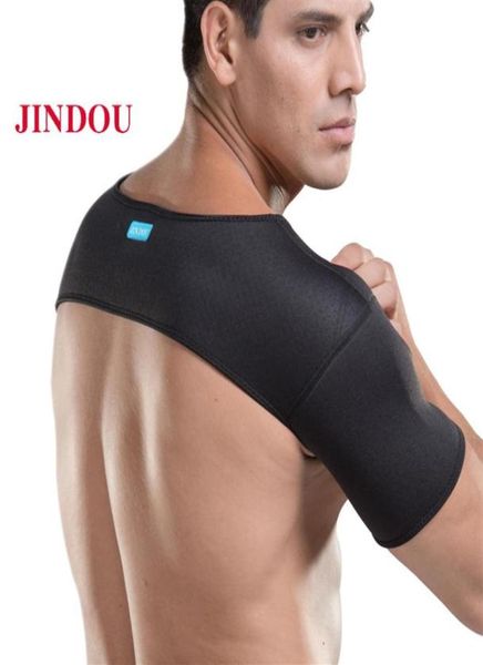 

elastic shoulders support protector elastic shoulder bandage sports breathable back double shoulder protector pad protection297i2750236, Black;blue