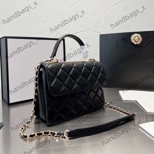 

designer handbag c bag 2023 new leisure sheepskin trendy diamond lattice portable sheepskin handel chain cross body portable women's ba